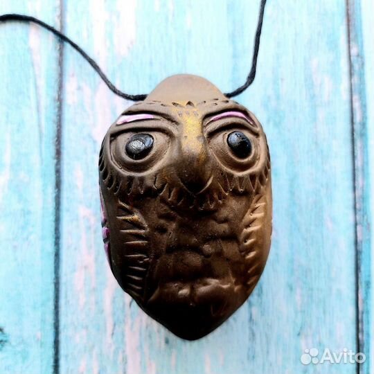 Окарина Сова, свистулька керамика