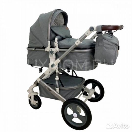 Коляска-трансформер LuxMom 518 2в1 (новая, серая)