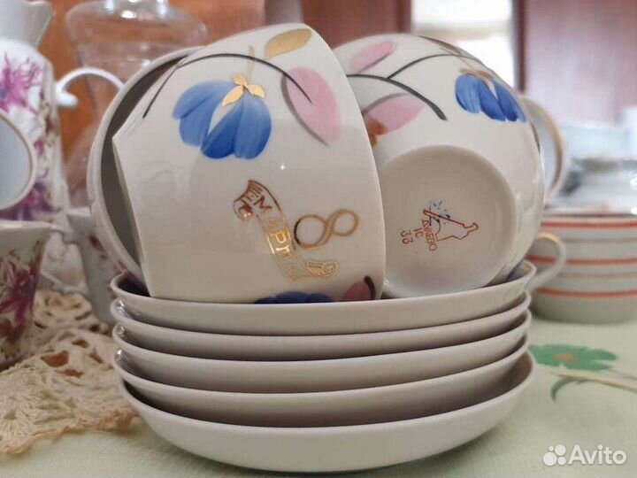 Фарфоровая Чайная пара подснежники