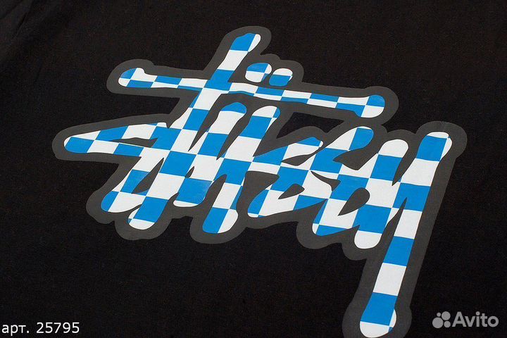 Футболка Stussy blue cross Чёрная