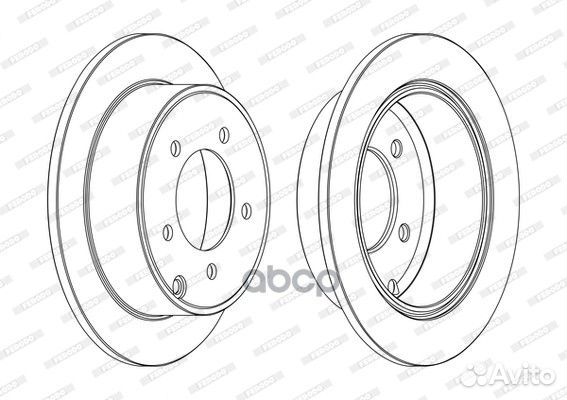 Торм.диск зад.262x10 5 отв. DDF1762C Ferodo