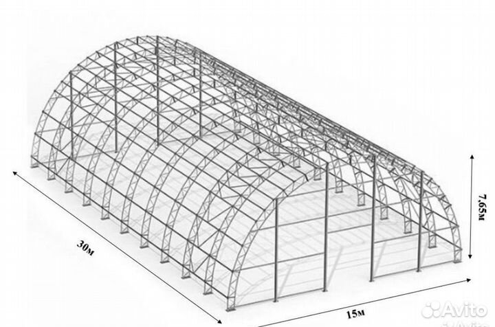 Продам каркас ангара бу