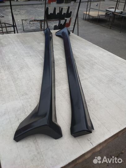 Накладки на пороги mitsubishi lancer 10