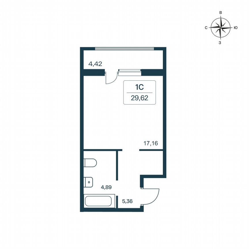 Квартира-студия, 29,3 м², 10/11 эт.