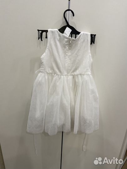 Платье белоснежное baby GO+ туфли в подарок