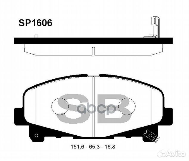 SP1606SNS колодки дисковые передние Honda Acor