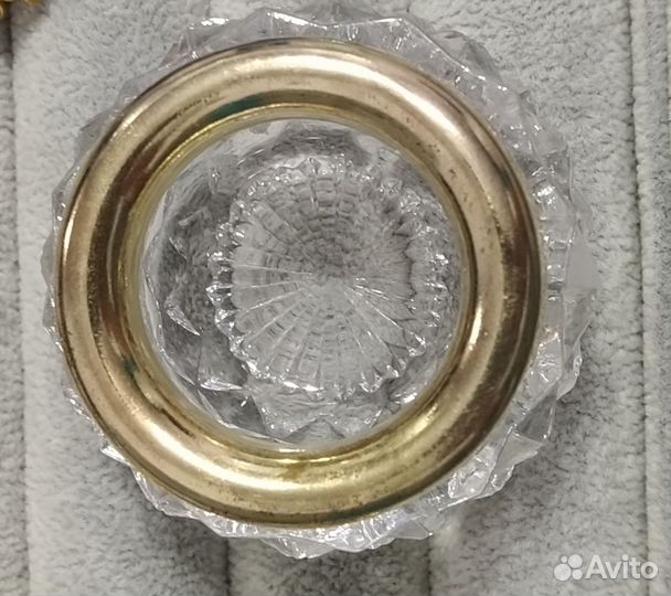 Солонка СССР винтаж хрусталь мельхиор клеймо