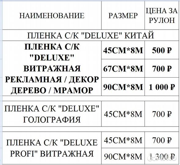 Самоклеящаяся пленка