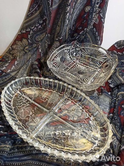 Хрустальное блюдо СССР