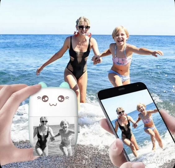 Портативный мини термопринтер, фотопринтер