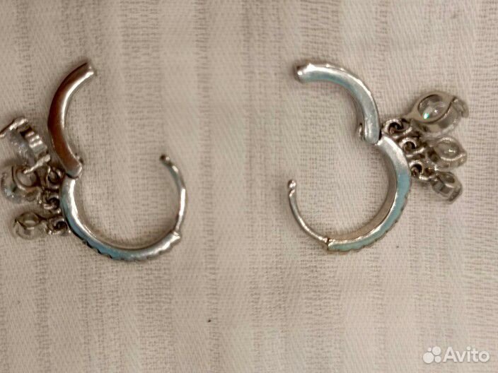 Серьги кольца с подвесками