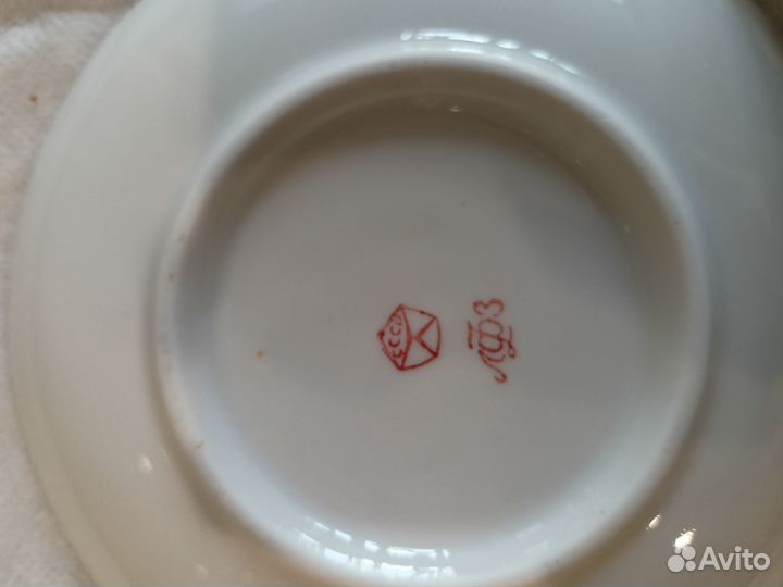 Чайная пара «Кобальт (Колосок)» лфз