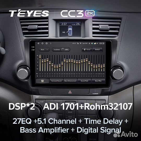 Магнитола Teyes CC3 2K 3/32 Toyota Highlander 2