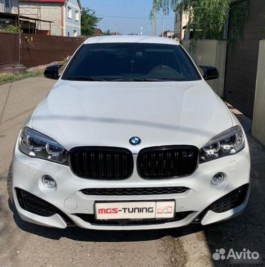 Накладки на зеркала (крышки) Х6 М BMW F16 черные