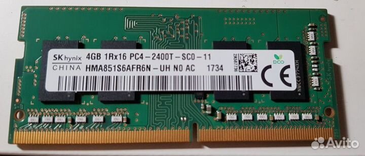 Sodimm DDR4 4Gb 2400 MHz SK Hynix HMA851S6AFR6N