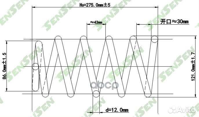 Пружина подвески задней opel: corsa d 06- vauxh