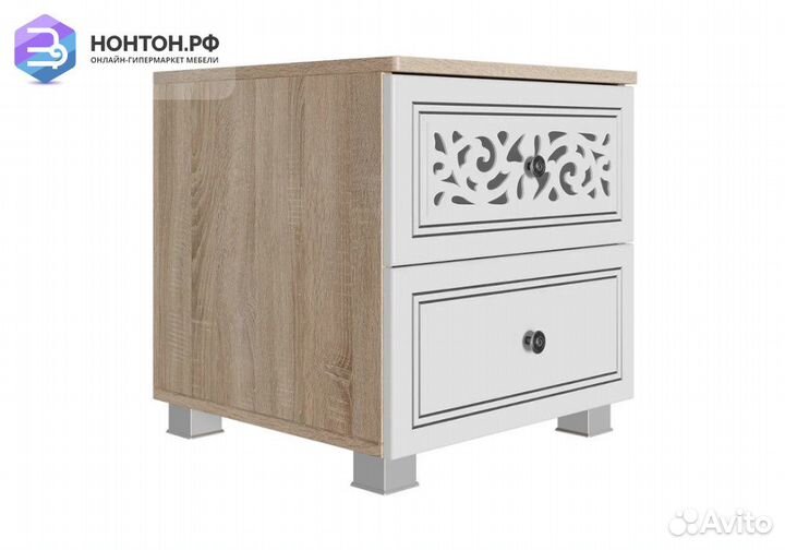 Тумба прикроватная Мадлен дуб сонома светлый / ясе