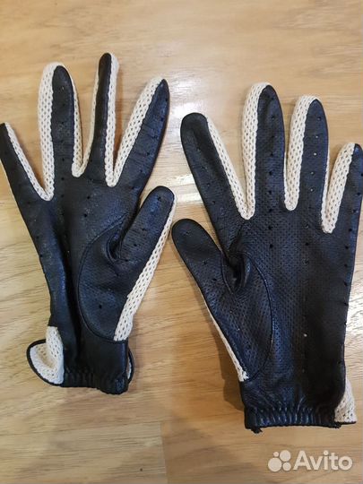 Перчатки женские комбинированные кожа +хлопок