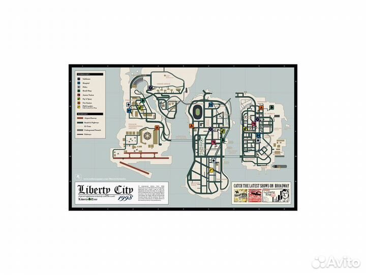 Постер Карта из GTA Episodes From Liberty City