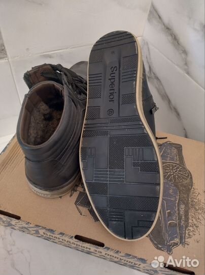 Ботинки мужские зимние 42 размер, натуральная кожа