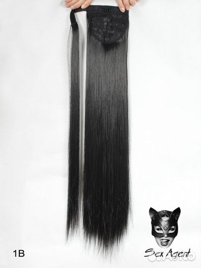 Хвост накладной, волосы на заколках, накладные