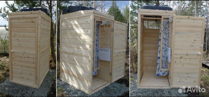 Дачный душ с утеплением летний