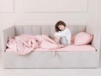 Детская кровать диван 160х80 серый