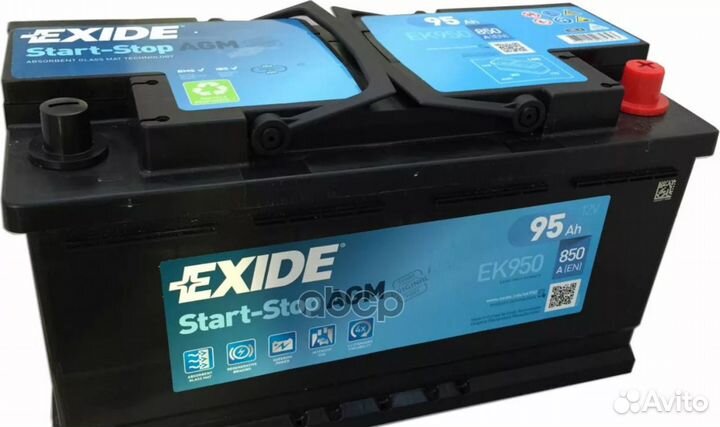 Аккумуляторная батарея exide Start-Stop AGM 95 А ч