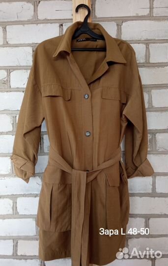 Тренч zara летний L