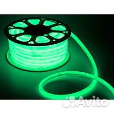 Неон мини LUX рез 1см зеленый 2835 120 8х16мм 12В