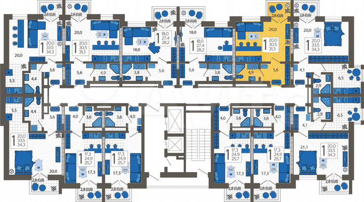 Квартира-студия, 31,3 м², 4/12 эт.