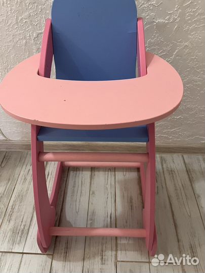 Стульчик для кормления кукольный,деревянный