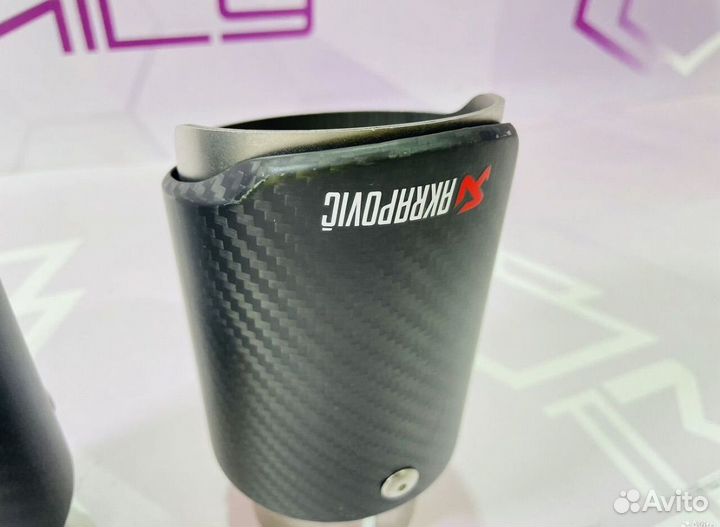 Насадки акрапович BMW 2х90 3D carbon