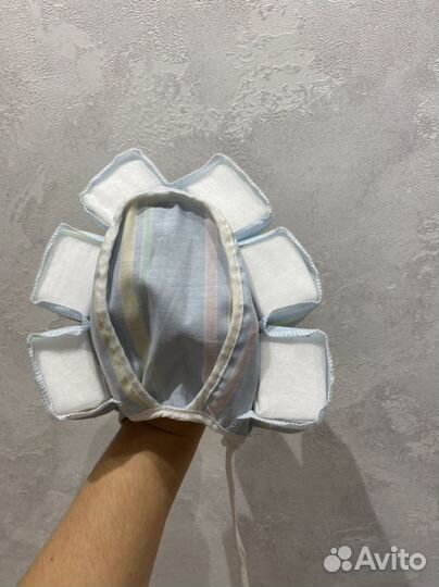 Шапочка для купания младенцев голубая