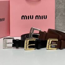 Ремень miu miu натуральная кожа