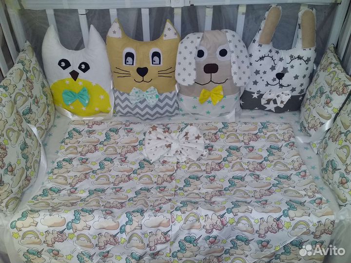 Бортики в кроватку новые