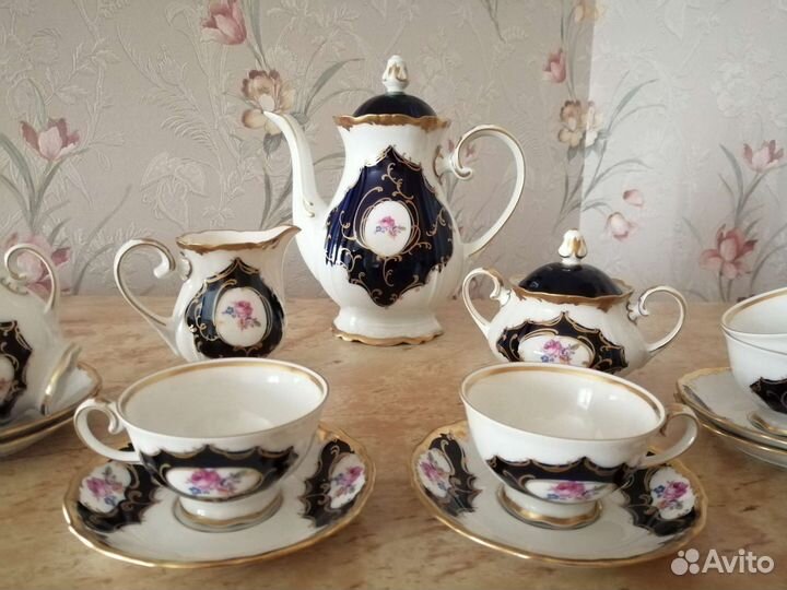 Кофейный сервиз Кобальт гдр