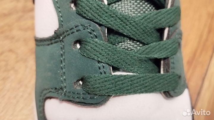 Кроссовки nike dunk с мехом зеленые