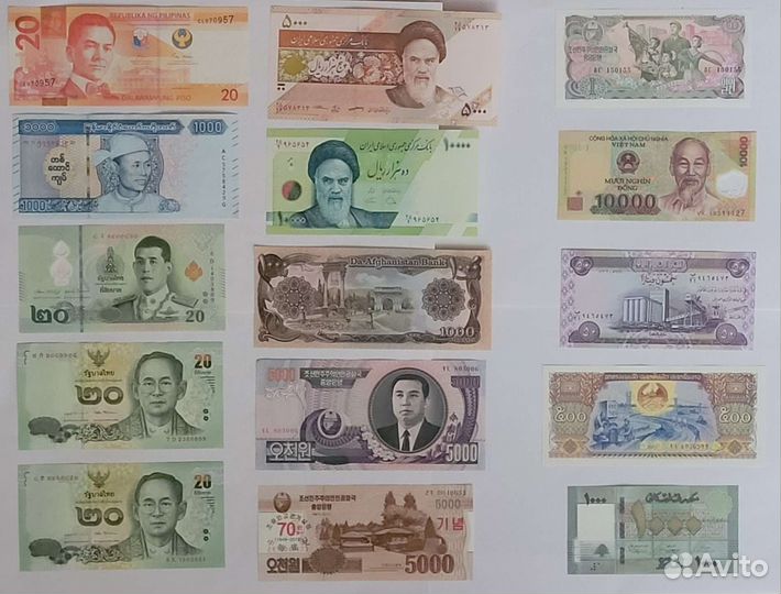 Банкноты стран Азии