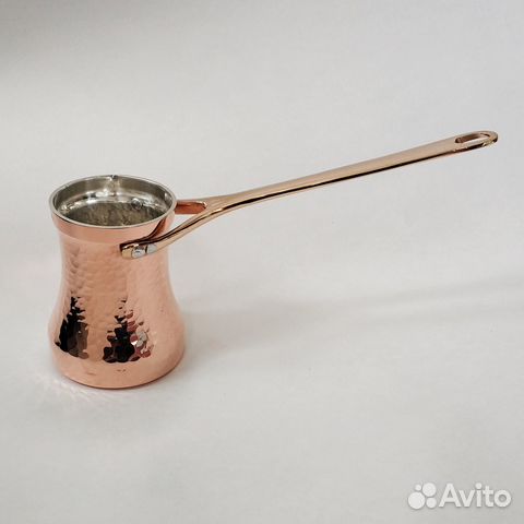 Турка SOY C3GL 225 мл. из меди и серебра под лев