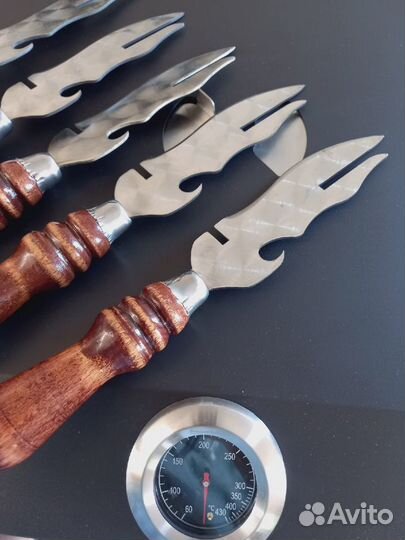 Нож-вилка для снятия шашлыка