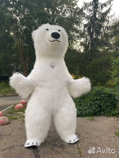 Мишка белый костюм аниматора