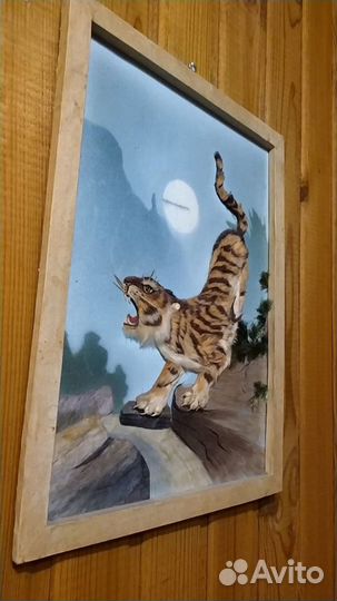 Панно Тигр объемный из меха, Китай (более 50 лет)