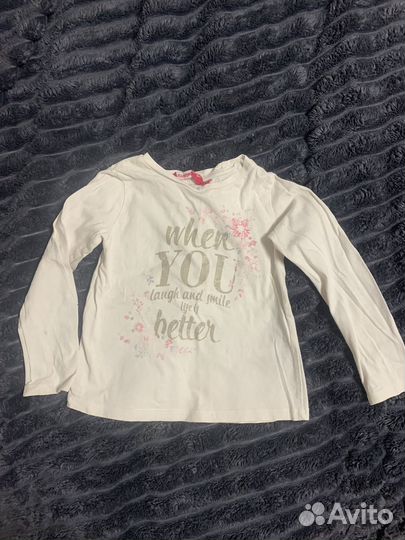 Футболка с длинным рукавом для девочки