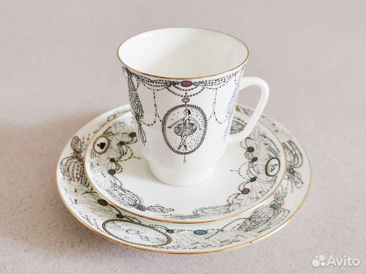 Императорский фарфор комплект 3 предмета 