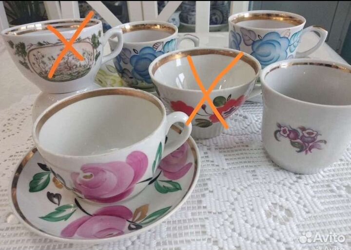 Остатки чайных сервизов.Посуда СССР