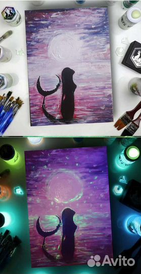 Картина светящаяся Русалка