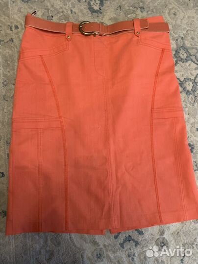 Джинсовая юбка миди 48 -50р
