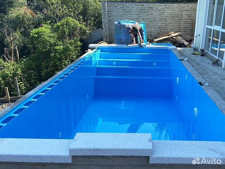 Бассейн из полипропилена переливной 6x3