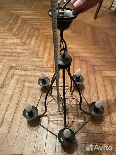 Винтажная металлическая люстра СССР